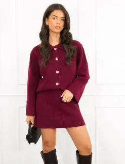 Aimy rok bordeaux rood