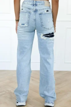Aiva wide leg jeans blauw