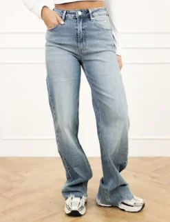 Aiva wide leg jeans donker blauw