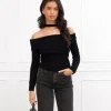 Alana off the shoulder top zwart