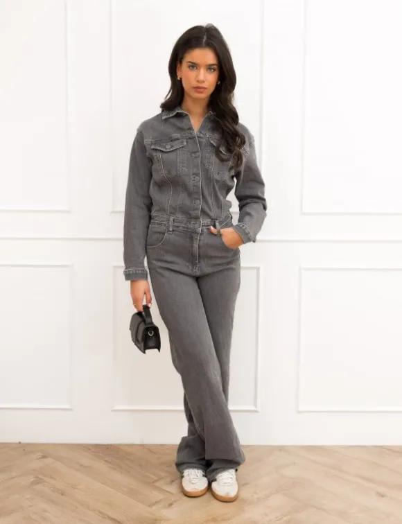 Alexa denim jumpsuit grijs