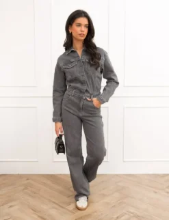 Alexa denim jumpsuit grijs