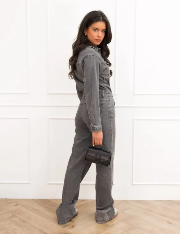 Alexa denim jumpsuit grijs