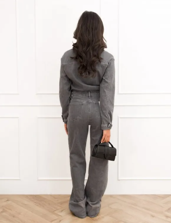 Alexa denim jumpsuit grijs