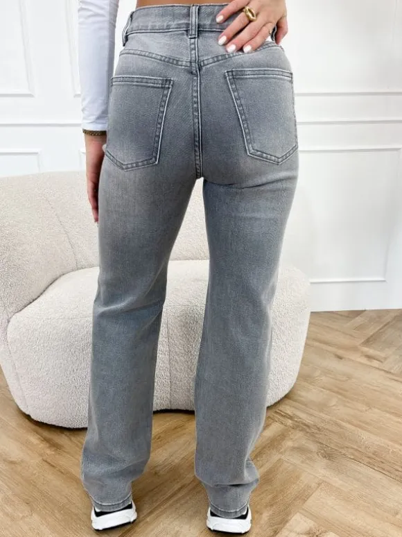 Alicia wide leg jeans grijs