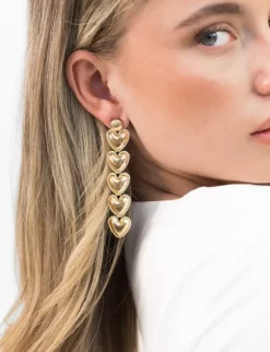Amara hartjes oorbellen goud