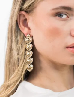 Amara hartjes oorbellen goud