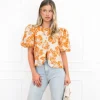 Amber top oranje