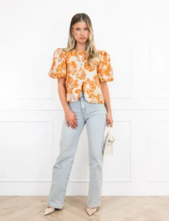 Amber top oranje