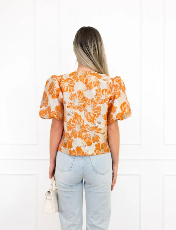 Amber top oranje