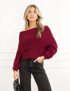 Amely trui bordeaux rood