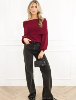 Amely trui bordeaux rood