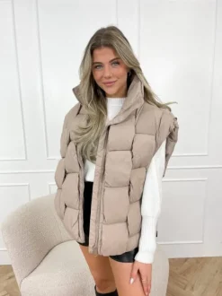 Anna bodywarmer taupe