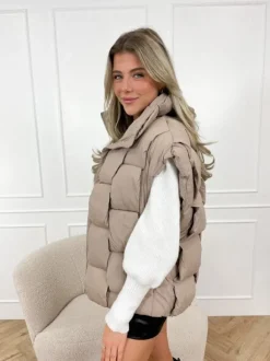 Anna bodywarmer taupe