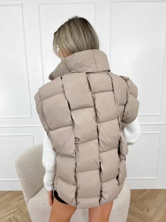 Anna bodywarmer taupe