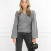Belle blazer gestreept donker grijs