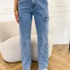 Birthe cargo jeans blauw