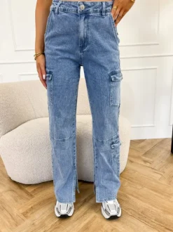 Birthe cargo jeans blauw