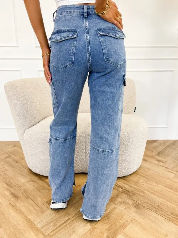 Birthe cargo jeans blauw