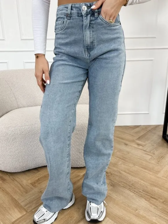 Bo wide leg jeans blauw