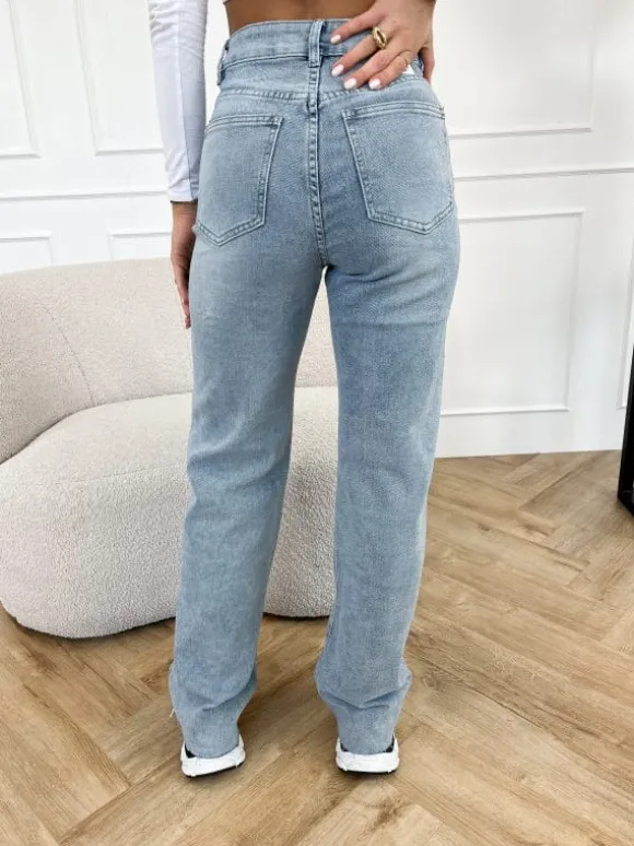 Bo wide leg jeans blauw