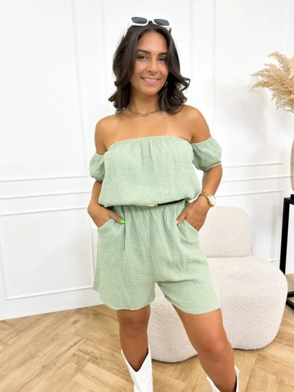 Bodile playsuit groen