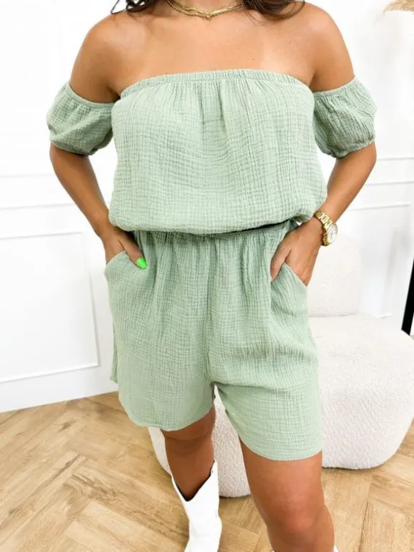 Bodile playsuit groen