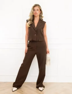 Britt gilet bruin