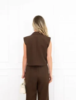 Britt gilet bruin
