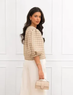 Caja top beige