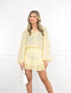 Cato blouse butter yellow