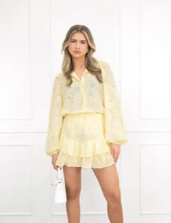 Cato blouse butter yellow