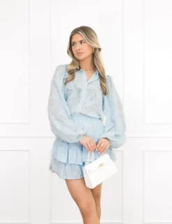 Cato blouse ice blue