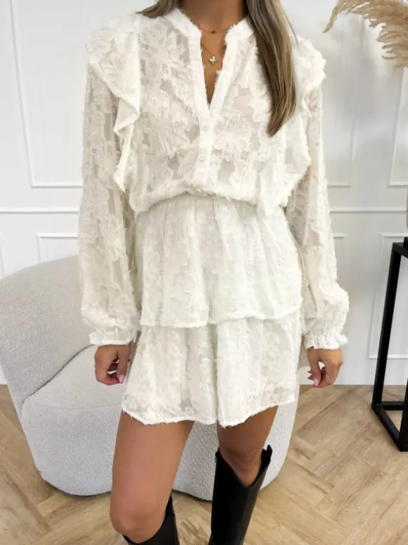 Cilia jurk beige