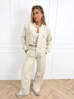 City vibes bomber jas beige