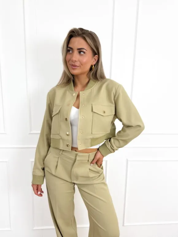 City vibes bomber jas groen