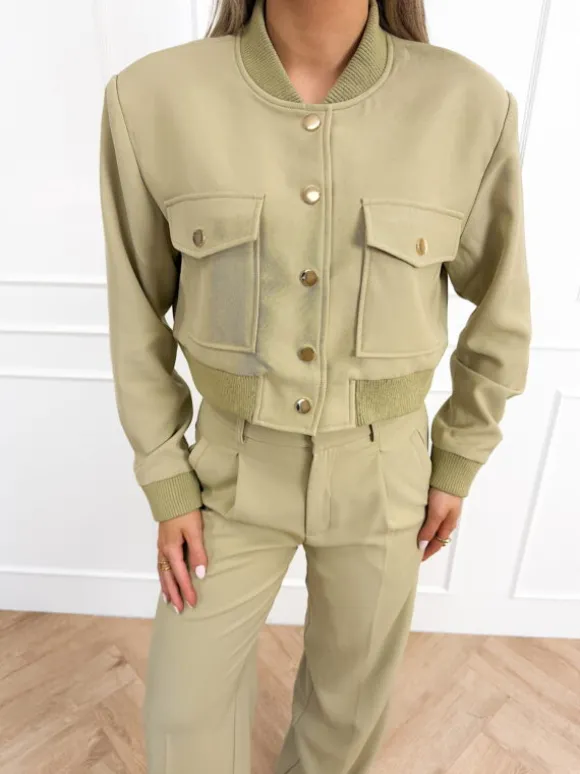 City vibes bomber jas groen
