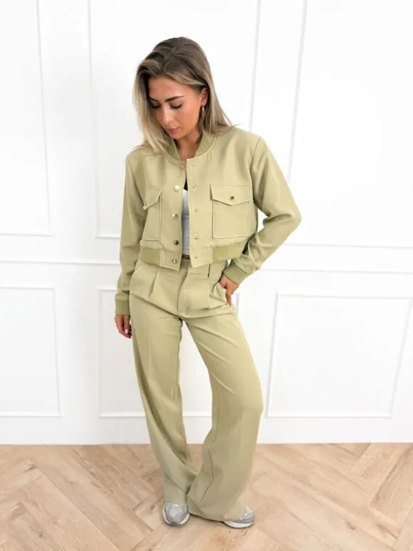 City vibes bomber jas groen