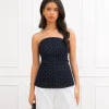 Clara denim top donker blauw