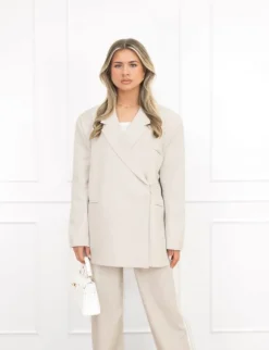 Clarissa box blazer beige