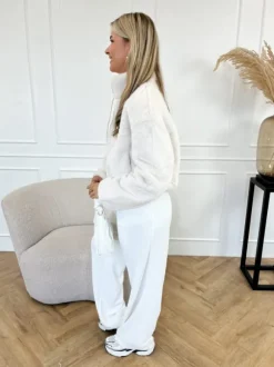 Daya faux fur jas off white