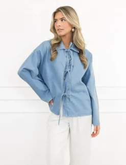 Dila spijkerblouse blauw