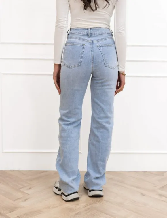Diny wide leg jeans blauw