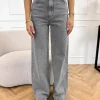 Djenna wide leg jeans grijs