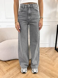 Djenna wide leg jeans grijs