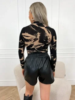 Dounja printed body bruin