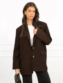 Elisa blazer donker bruin