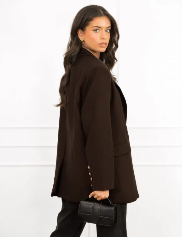 Elisa blazer donker bruin