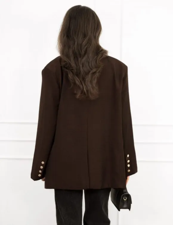 Elisa blazer donker bruin