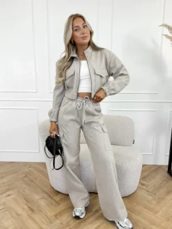 Elise strass broek beige